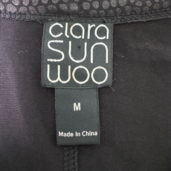 Clara SunWoo Liquid Leather Animal Print Jacket Black Women’s Medium - Picture 3 of 7